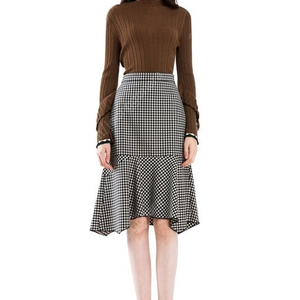 택포) 시슬리 체크 머메이드 스커트 42사이즈 Sisley skirt