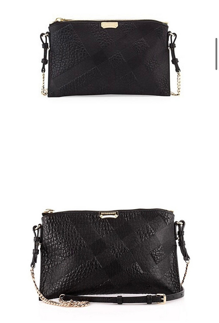 정품 버버리 파이톤 블랙 크로스 체인백 택포 16만--1