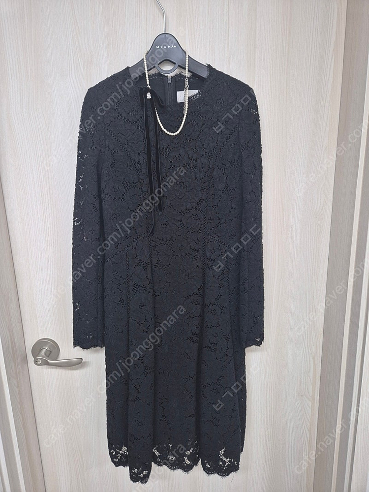 레니본 블랙 불망레이스원피스--1