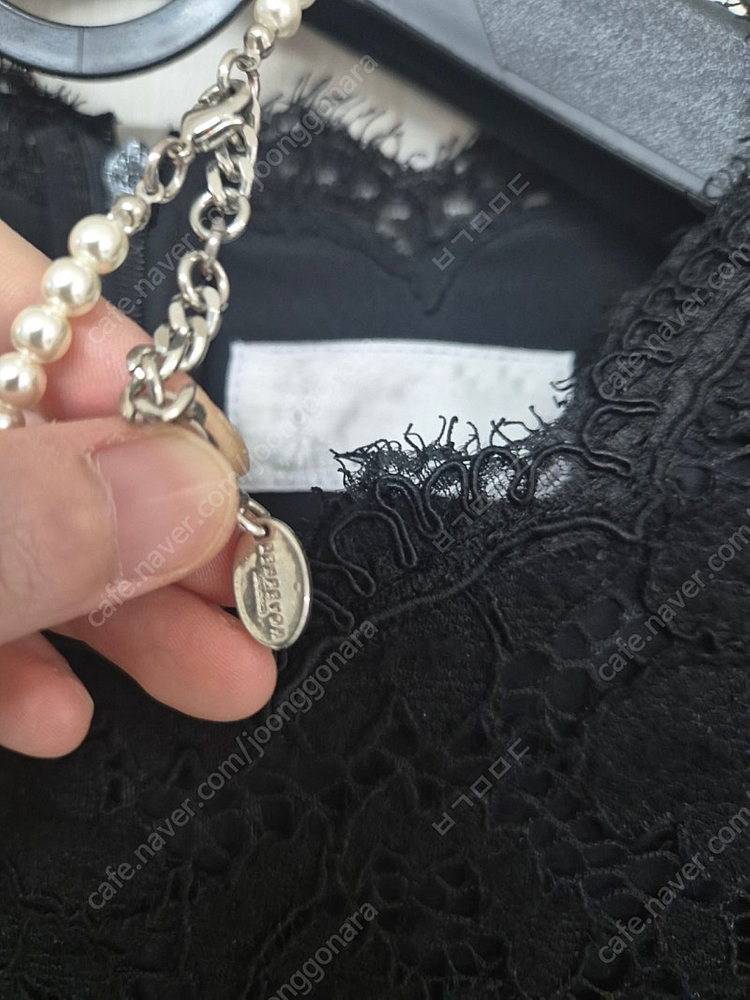 레니본 블랙 불망레이스원피스--2