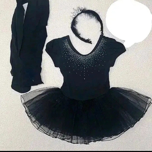 여아 큐빅비즈발레복 백조의호수깃털 티아라왕관머리띠 발레니트티워머