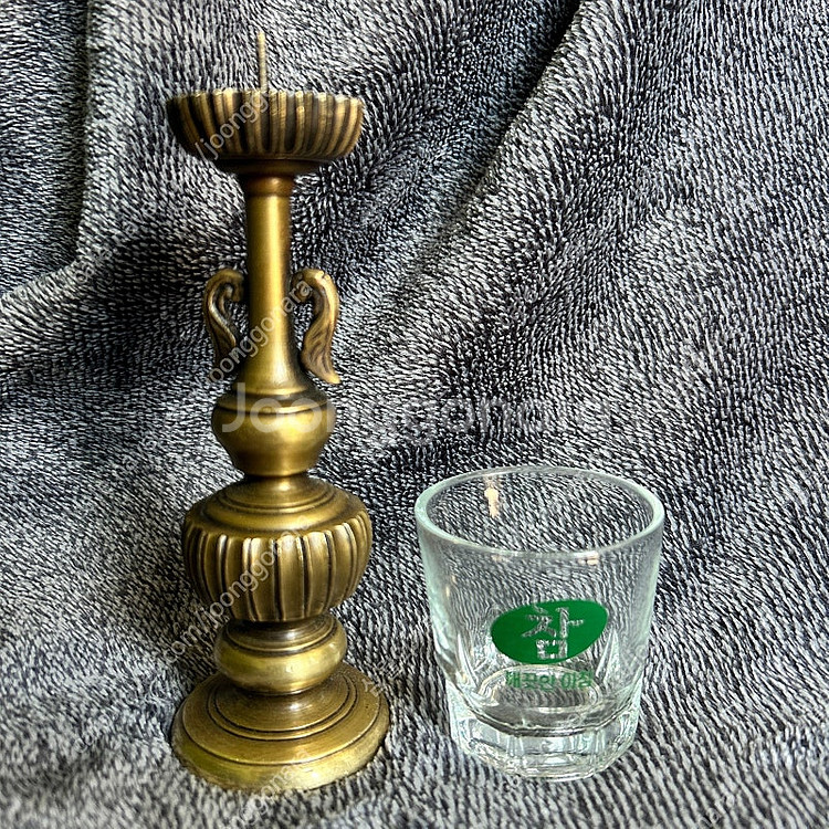 빈티지 일본 황동 촛대 캔들홀더 장식품 팝니다--0