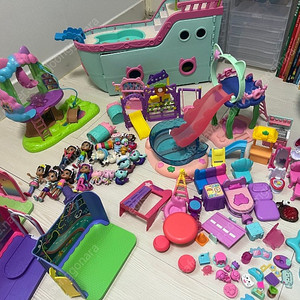 개비돌하우스 종합세트 (요정냥집, 수영장, 크루즈, 개별하우스 피규어 다수) 빠른거래시 추가 할인