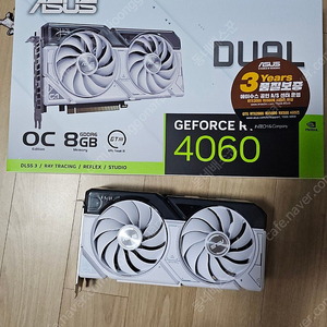 ASUS DUAL 지포스 RTX 4060 O8G OC D6 8GB White