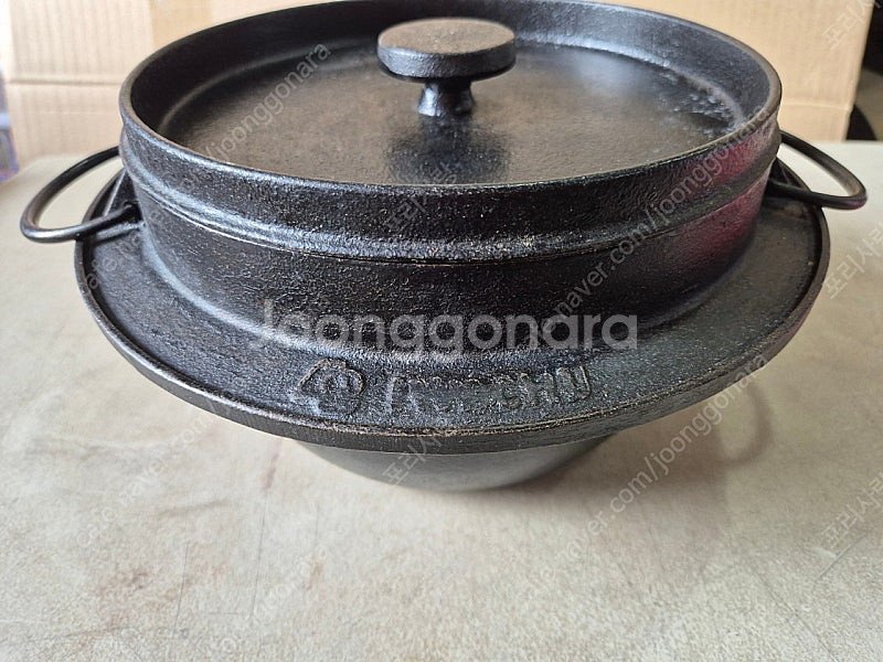 이와츄 밥솥 무쇠솥 가마솥 20센치 5인 미니솥 일제--1