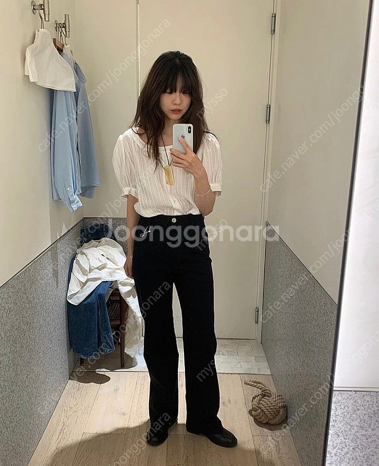 타낫 레이스 쉬폰 블라우스--0