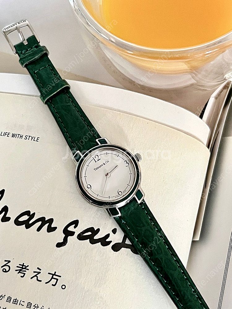Tiffany&Co 라운드 그린 베젤 티파니 앤 코 빈...--3