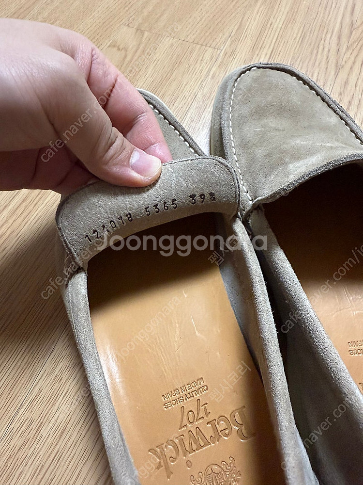 버윅 5365 스웨이드 로퍼 슬립온 39.5사이즈--3