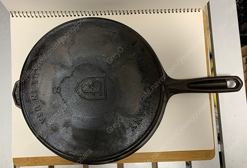 <택포 8만원> 필드컴퍼니 NO.8(26cm) 무쇠팬 주물팬 연마 무쇠 프라이팬 팝니다 . 이미지
