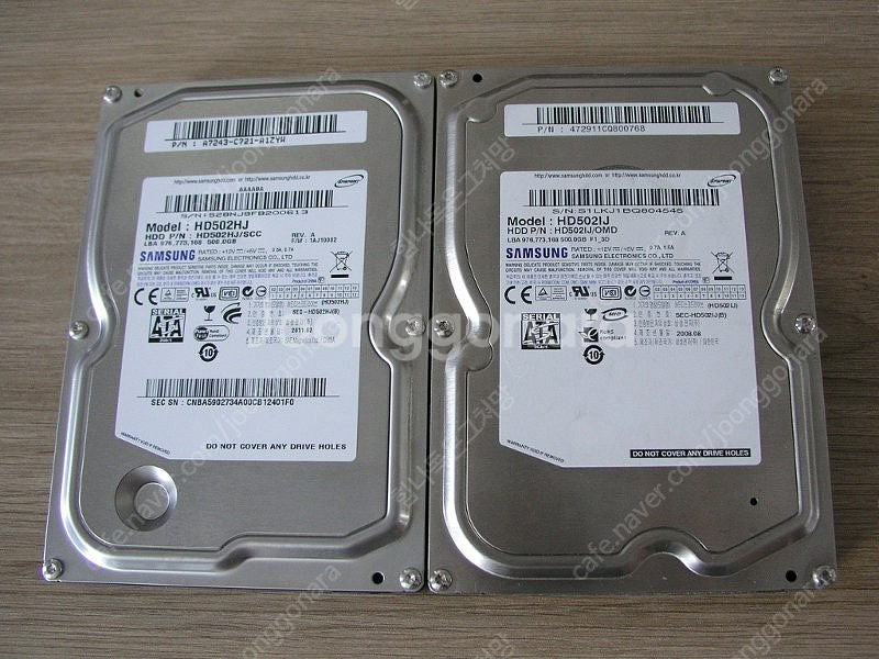 삼성/시게이트 3.5" HDD 4개 일괄 500GB 3...--0