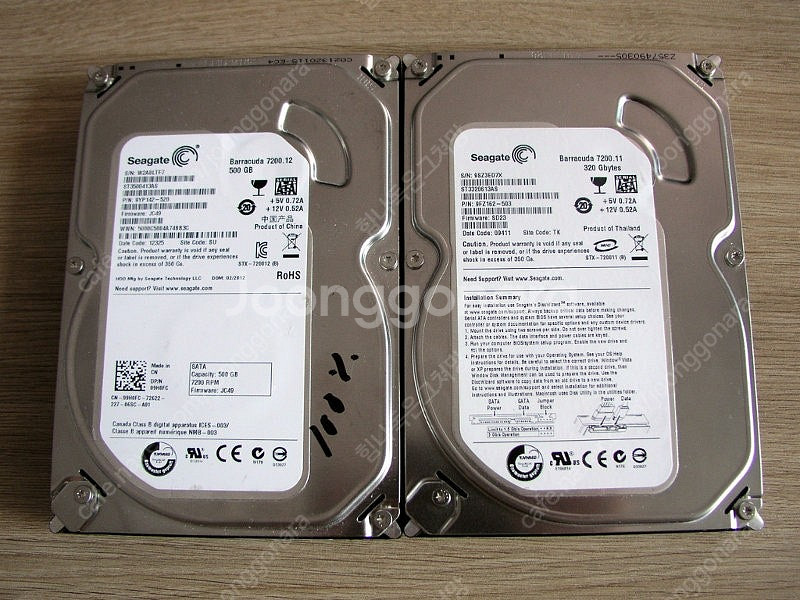 삼성/시게이트 3.5" HDD 4개 일괄 500GB 3...--1