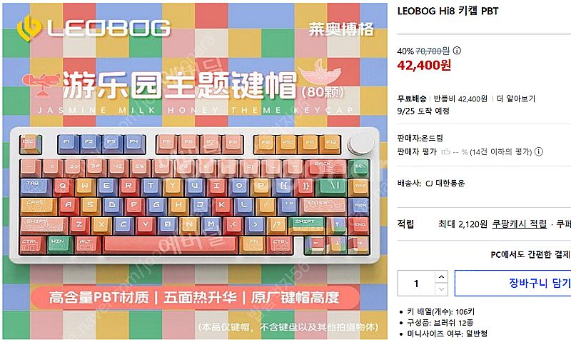 LEOBOG Hi8 놀이동산공원 키캡--0