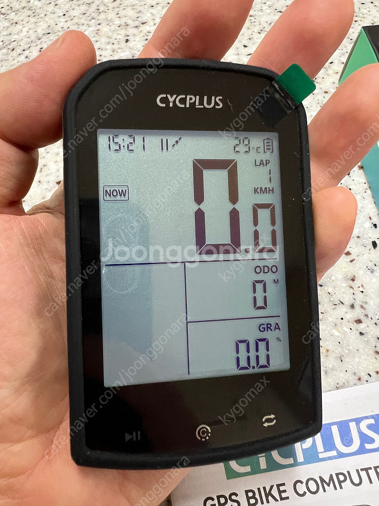 GPS 자전거 대화면 속도계 C타입 충전식 거치대 서비...--1
