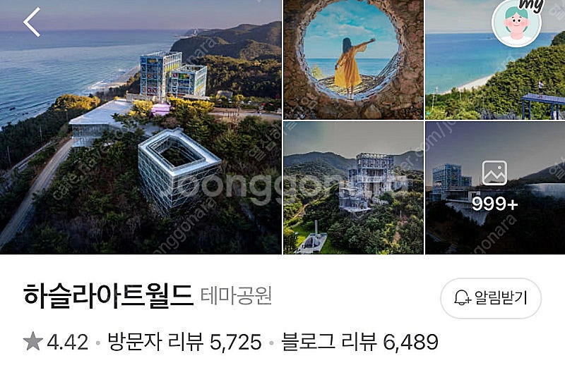 강릉 하슬라 아트월드 입장권 1매(9/7~9/14이내 ...--0