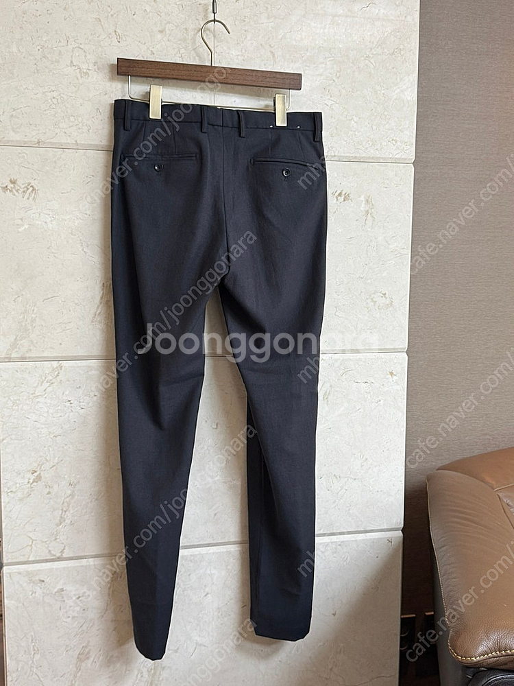 캠브리지멤버스 / 시그니쳐 린넨 제로 치노 슬랙스 다크그레이 팬츠 / 79--2