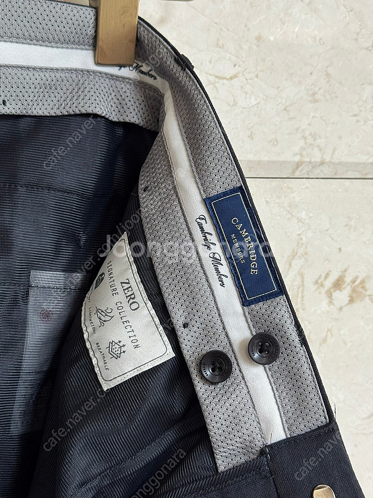 캠브리지멤버스 / 시그니쳐 린넨 제로 치노 슬랙스 다크그레이 팬츠 / 79--3