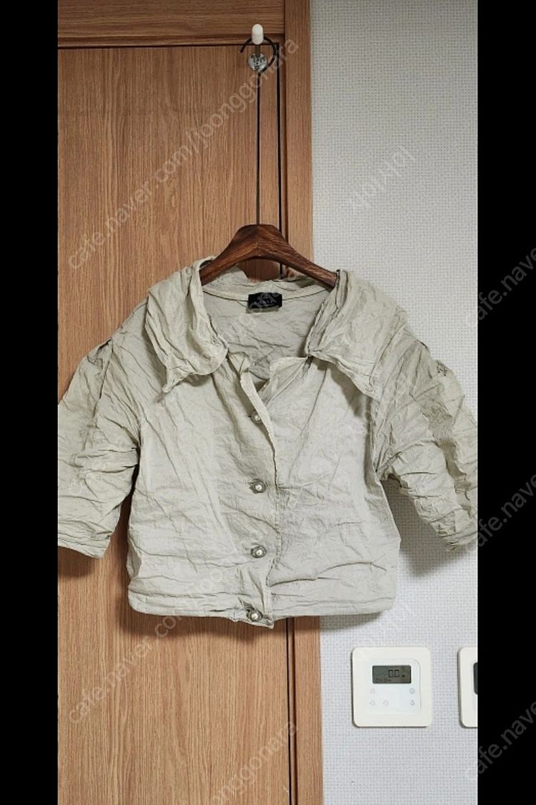 랑방 크링클 블라우스 자켓 55 한섬 마인 타임 더캐시미어--3