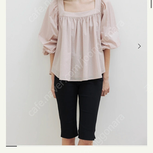 시에 러플 코튼 블라우스 페탈핑크 F