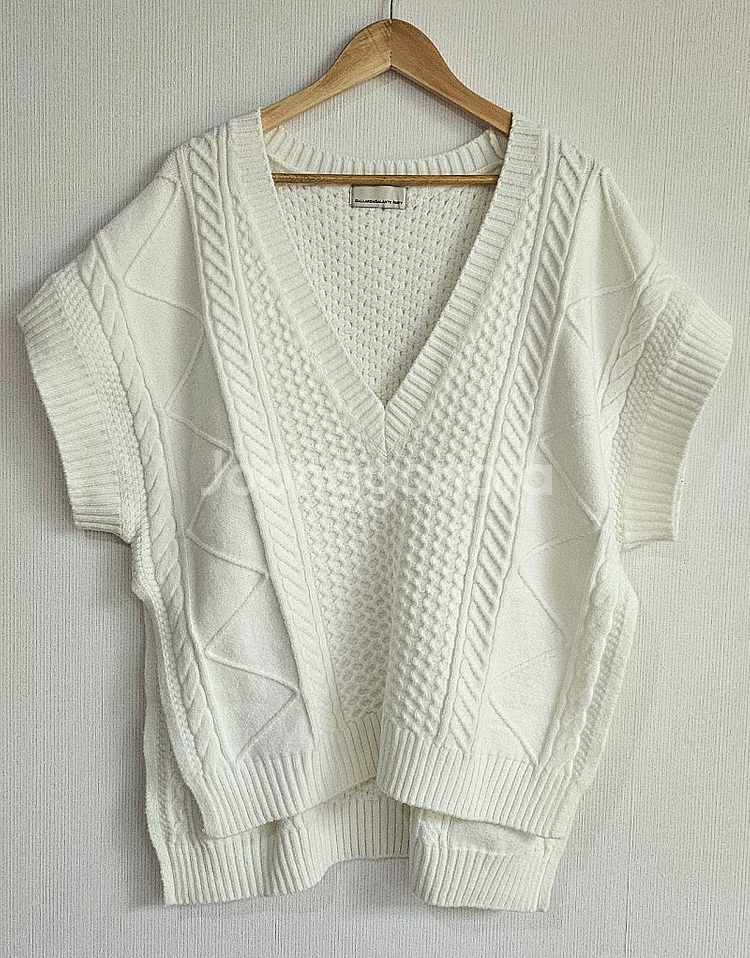 박시한 니트베스트--0