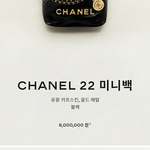 샤넬 22백 미니블백 새상품