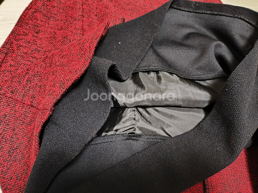 와인색 긴팔 가을/겨울 원피스--3