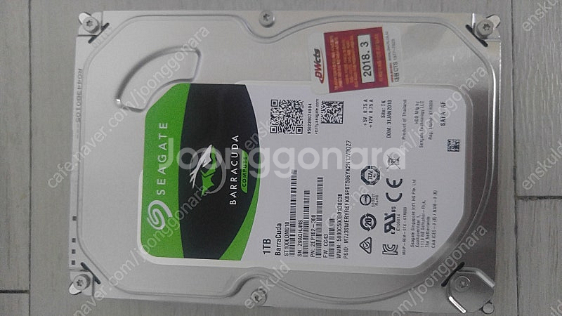 Seagate 1테라 하드디스크 판매 합니다. ( 3....--0