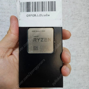 AMD 3세대 라이젠5 3600 CPU + 미사용 기쿨 팝니다.