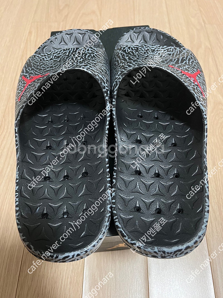 (새상품)조던 슈퍼플라이 팀 슬라이드 GR 블랙코끼리 280사이즈--2