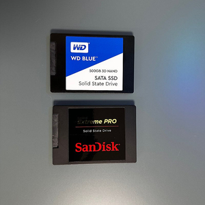 SSD WD BLUE 500GB + 샌디스크 익스트림 프로 240GB