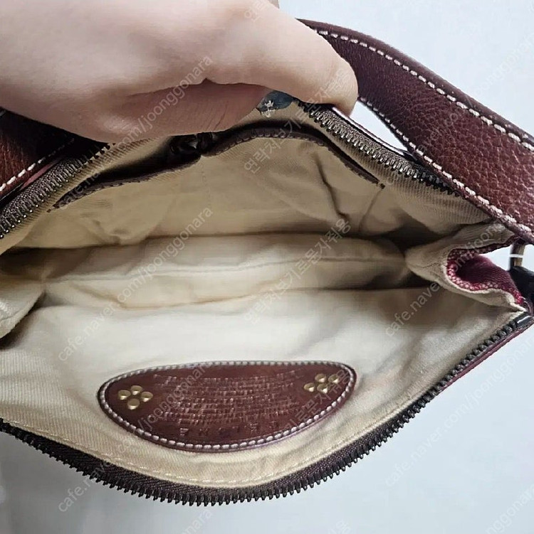 처분 올드셀린느 마카담 패브릭 숄더백 토트백 셀린느가방 레드 정품 이미지