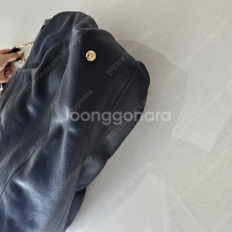 [정품검수완료] 페라가모 간치니 체인 숄더백 블랙 가죽...--3