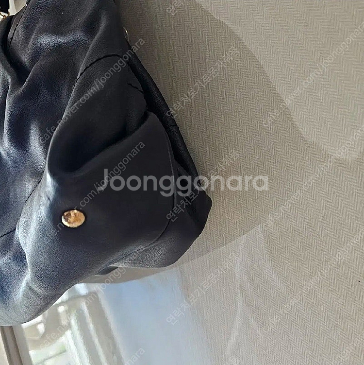 [정품검수완료] 페라가모 간치니 체인 숄더백 블랙 가죽...--8