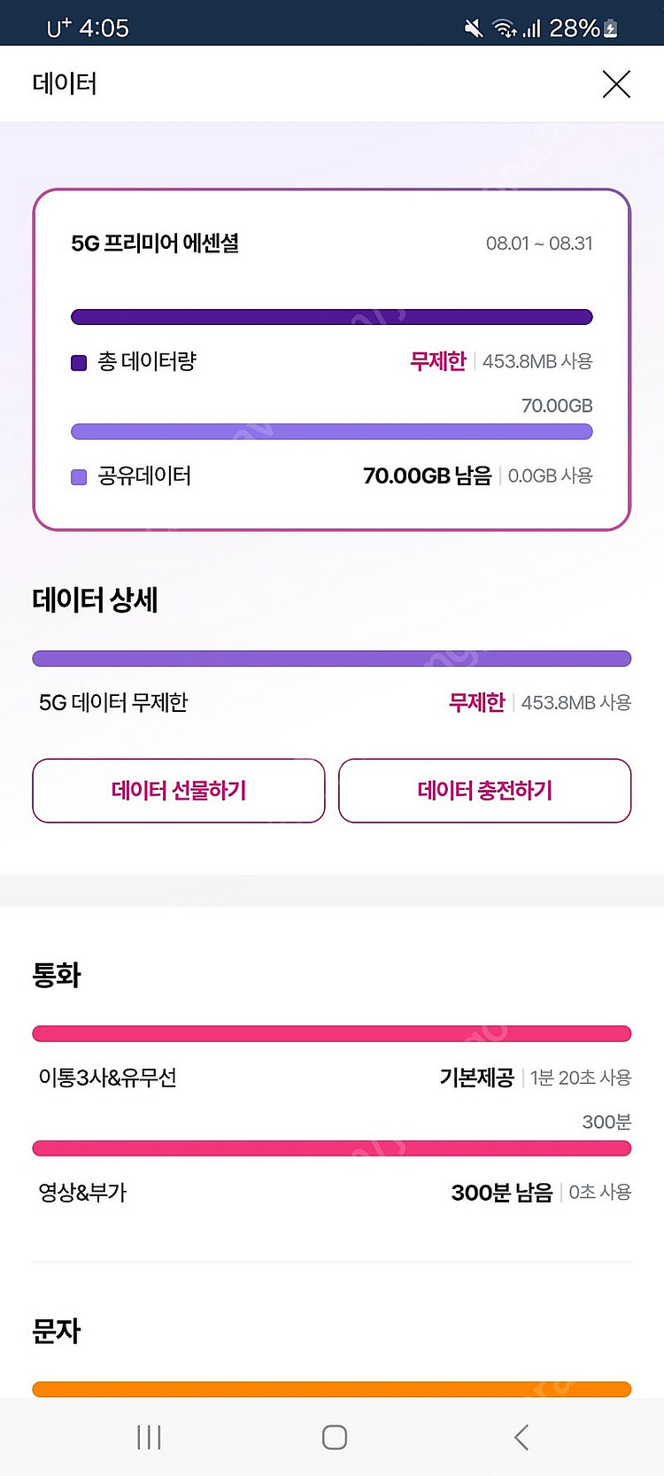 Lg유플러스 데이터 2GB--0