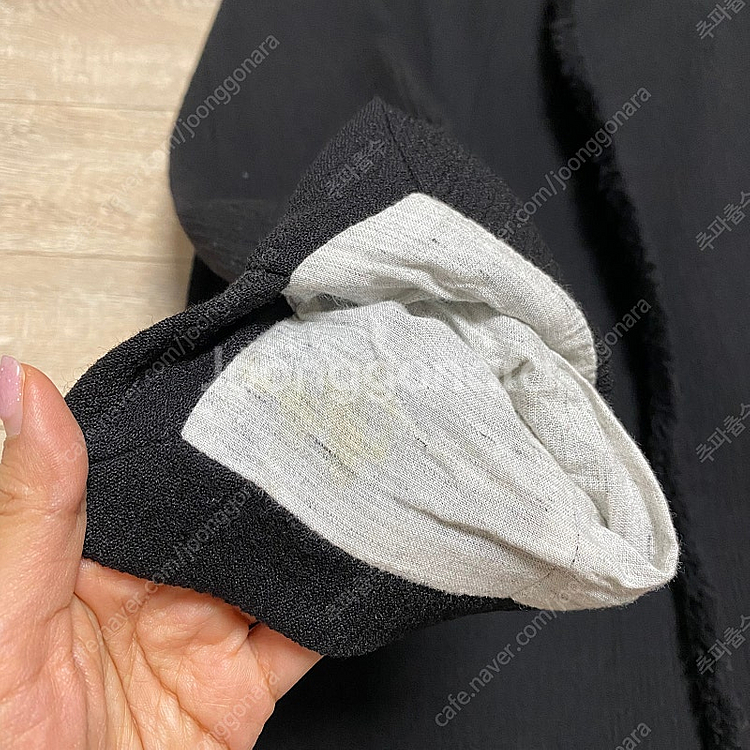 보브 프린지 지퍼 블랙 오픈 자켓--7