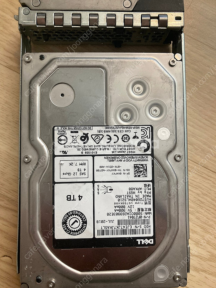 dell 4tb sas 하드 9개 일괄 판매 합니다.--0