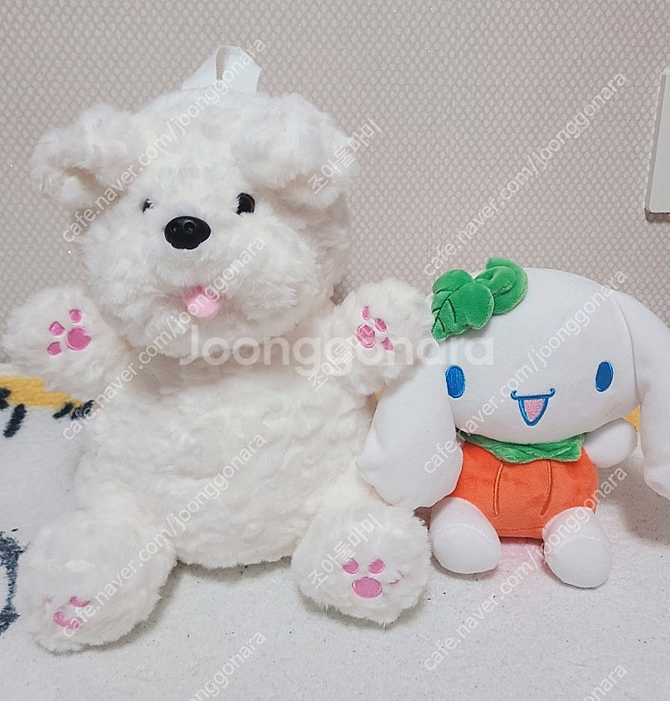 화이트테리어 인형 라지사이즈 고퀄리티 가방 어린이 여친선물 강아지 인형 댕댕이 백팩--3