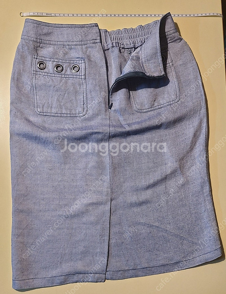 VOV 보브 연청색, 하늘색 치마 (고무줄 밴딩,55 사이즈)--2