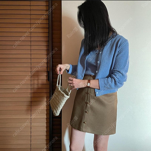베뉴엣 와플가디건(블루,크림)