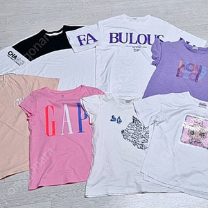 여아 반팔티 7장 (사이즈 150~155/11-12)