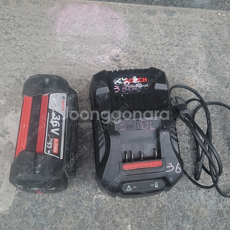 보쉬 36v 충전기 3860 cv + 6ah 배터리--0