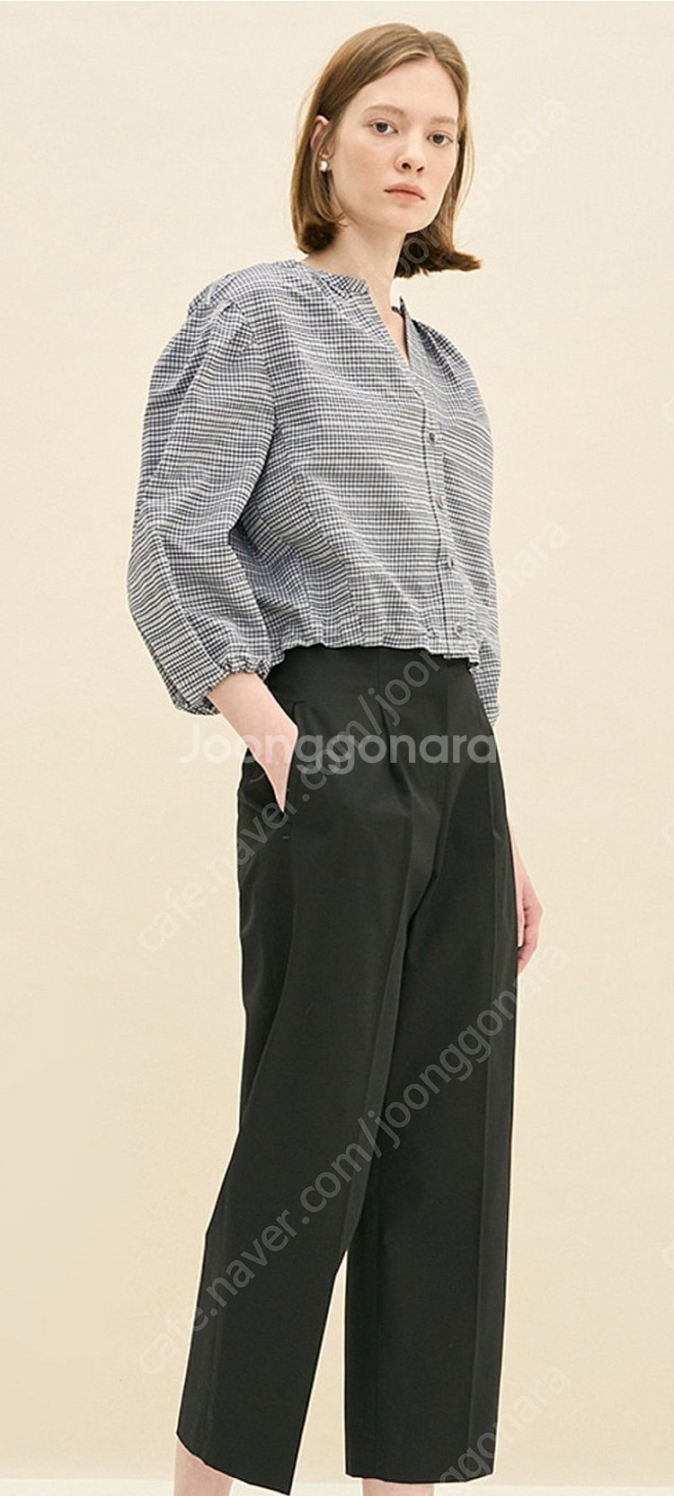 타임 백밴딩 원턱 팬츠 55 (새상품)--0