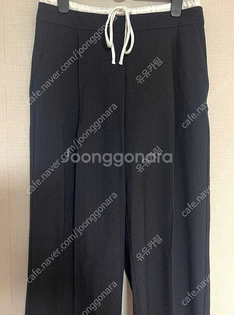 ZARA 자라 더블 웨이스트 와이드 팬츠 네이비 S--7