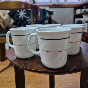 코렐 청홍 머그컵3,개당12000