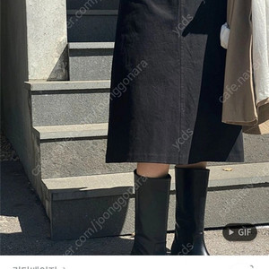 킨다베이지 르벤 하프 스커트 S 블랙 새상품