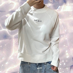 나이키 저스트두잇 반 크롭 맨투맨 스웻셔츠 화이트 L