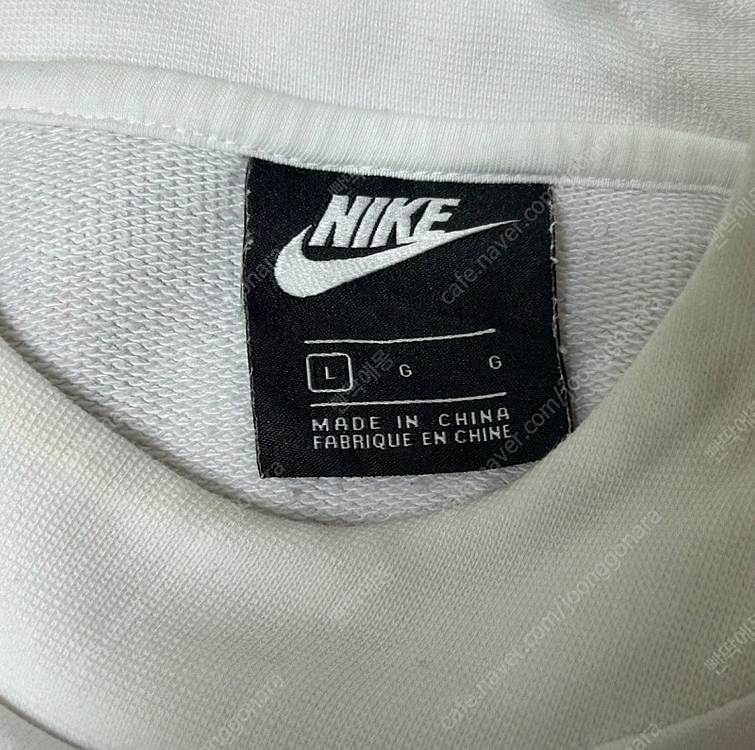 나이키 저스트두잇 반 크롭 맨투맨 스웻셔츠 화이트 L--5