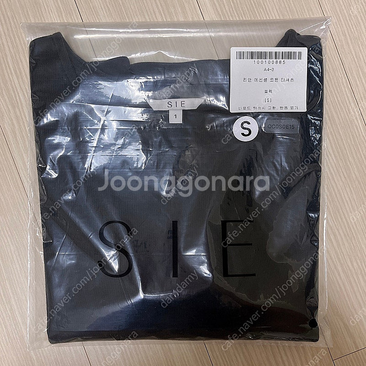 시에 sie 리앤에센셜코튼티셔츠 블랙 S--0