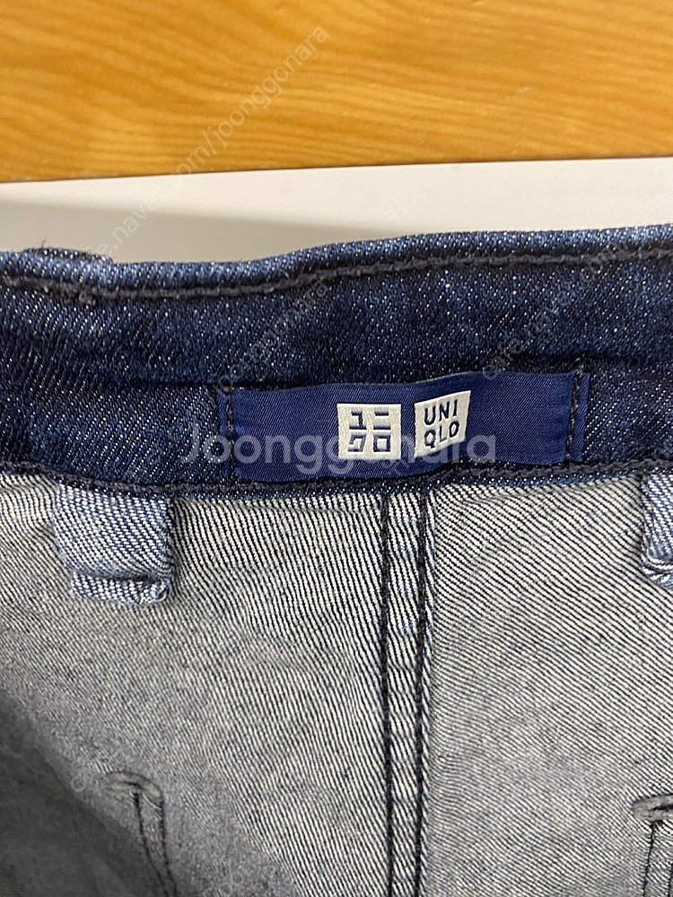 (XL,36-37) 남성용 유니클로 와이드핏 워크 데님 팬츠 청바지 진--4