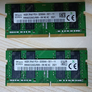ddr4 3200MHz 2x16GB 노트북용 메모리