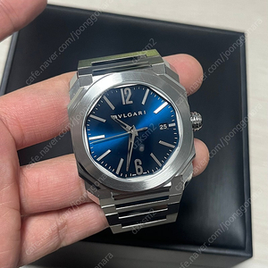 불가리 옥토 솔로템포 38mm 청판 가죽줄 포함 24.7 스탬핑